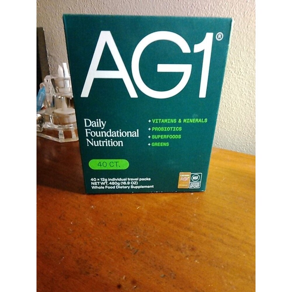 AG1 Original Formula Greens Powder Supplement 40 Packs of 12g Packs, Exp. 05/26